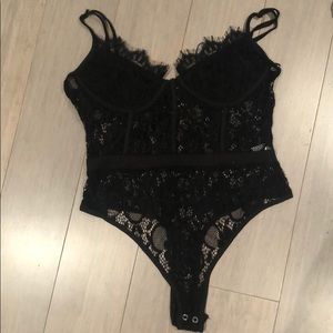 Gorgeous black lace bodysuit